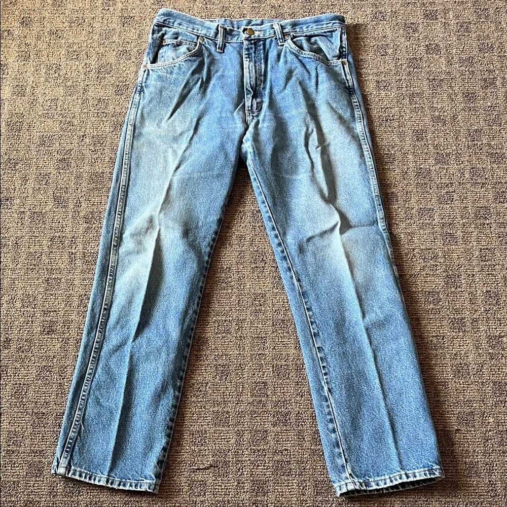 Wrangler Men's Straight Jeans - Light Blue